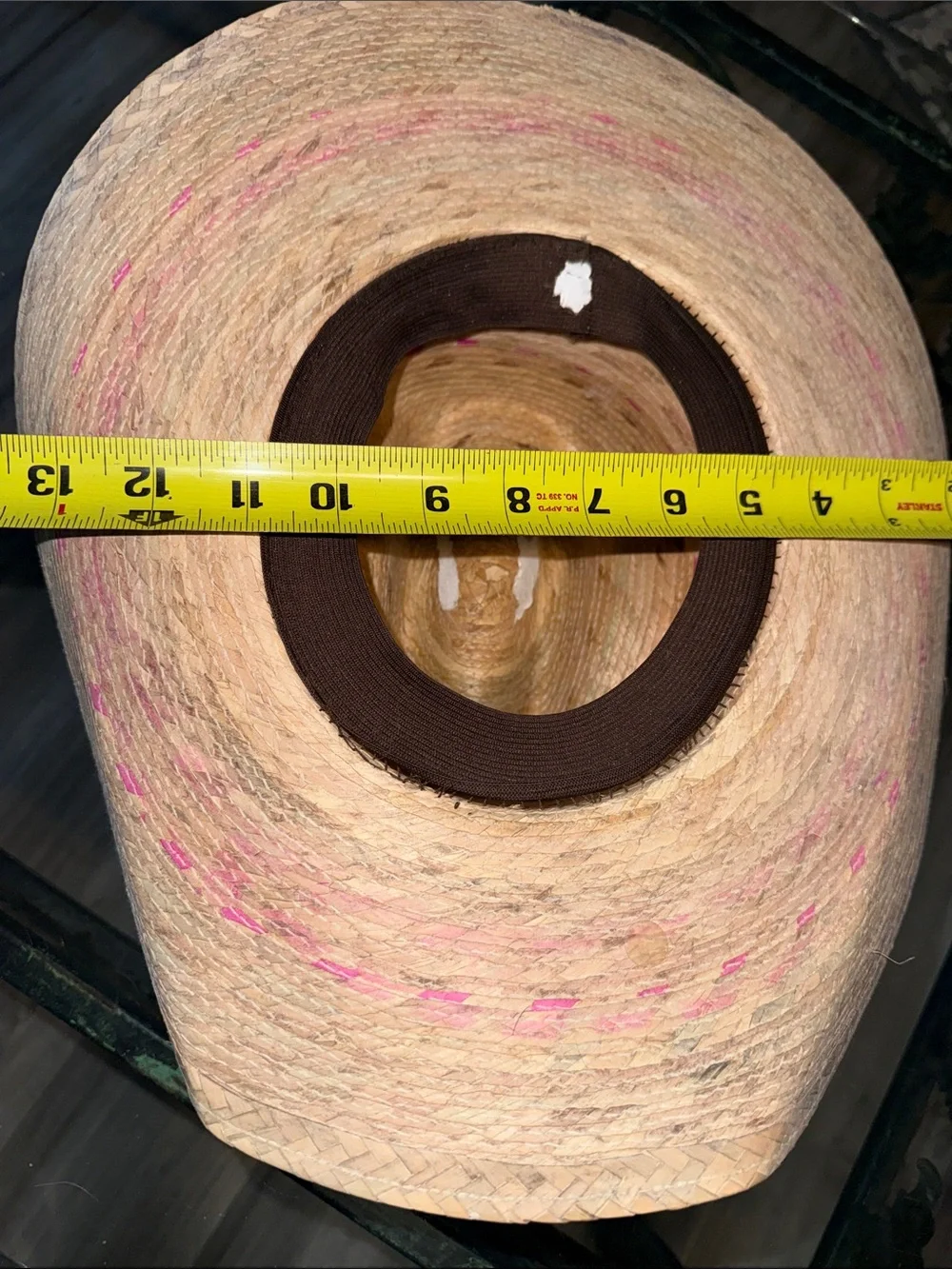 Straw Western Hat with Pink Accent